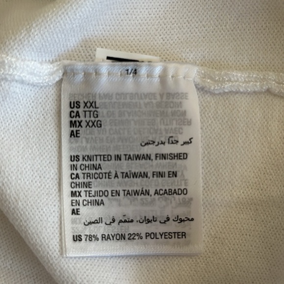 NTW white Button Sleeve flyaway sweater size XXL - Picture 12 of 12